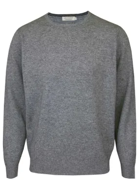 Grey Cashmere V Neck Jumper