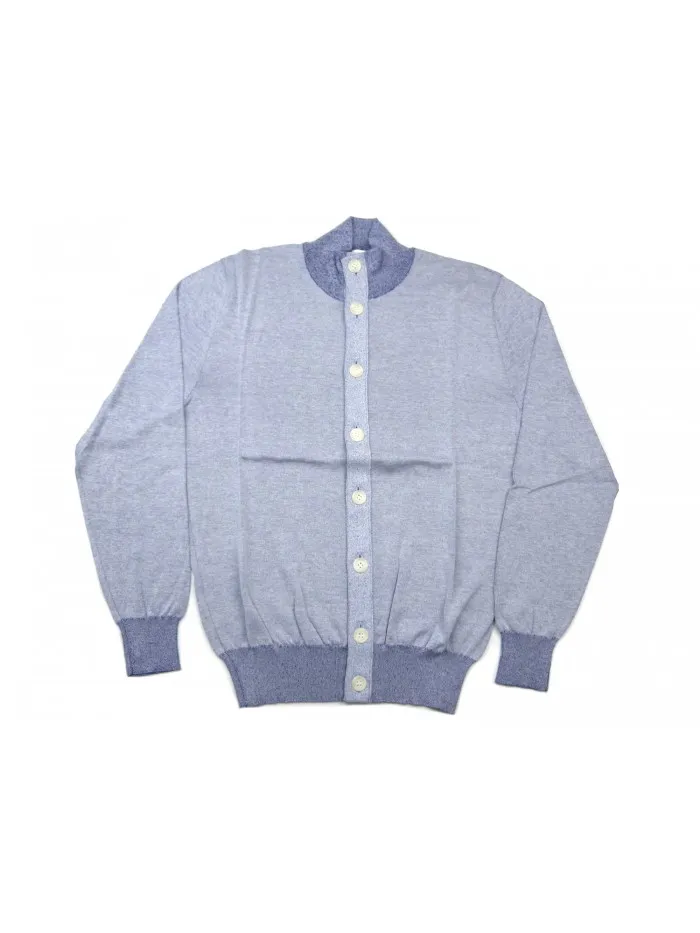 Heritage Cardigan Man Mod. H0243C04 COL 02407 Wisteria Melange