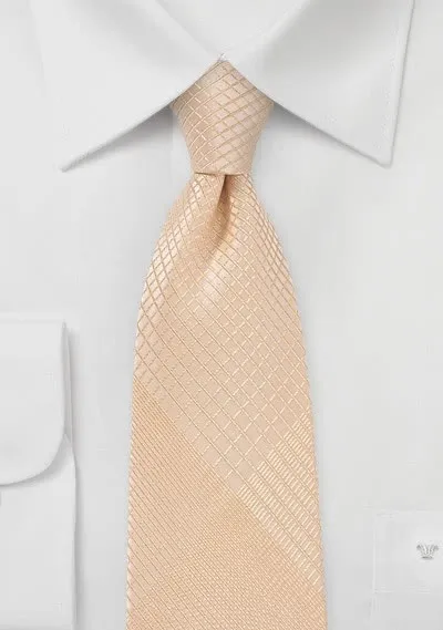 Herrenkrawatte abstraktes Dekor apricot