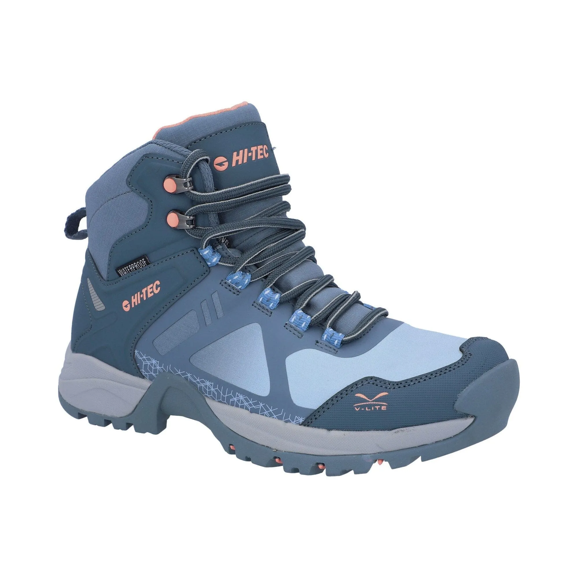 Hi-Tec V-Lite Psych Womens Boots - Dark Turquoise/Blue/Pink