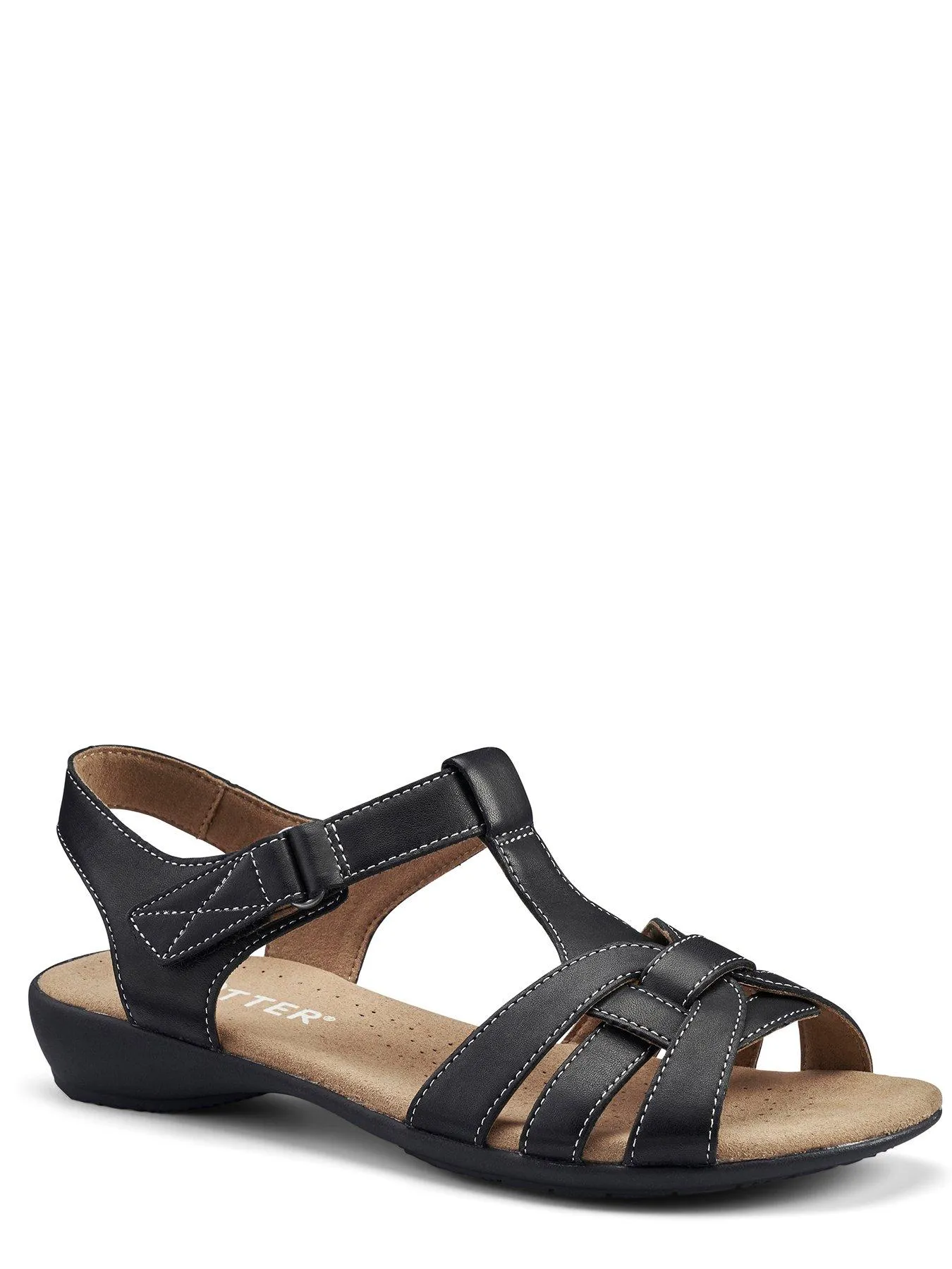 Hotter Sandals Leather Standard Solstice - Black-le