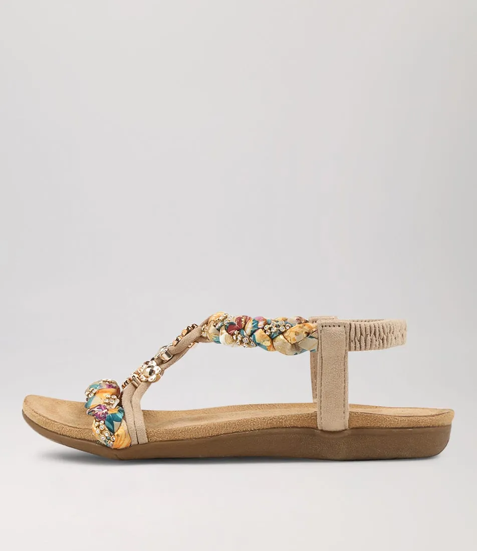 I LOVE BILLY Frose Beige Multi Sandals