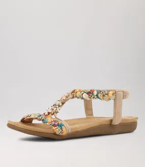 I LOVE BILLY Frose Beige Multi Sandals