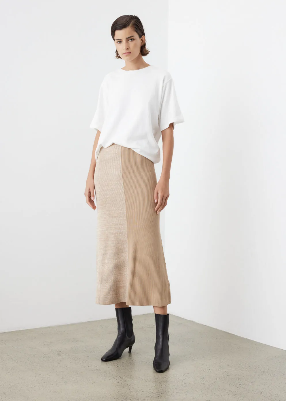 Incu Collection -  Evie Two-Tone Knit Skirt - Skirt