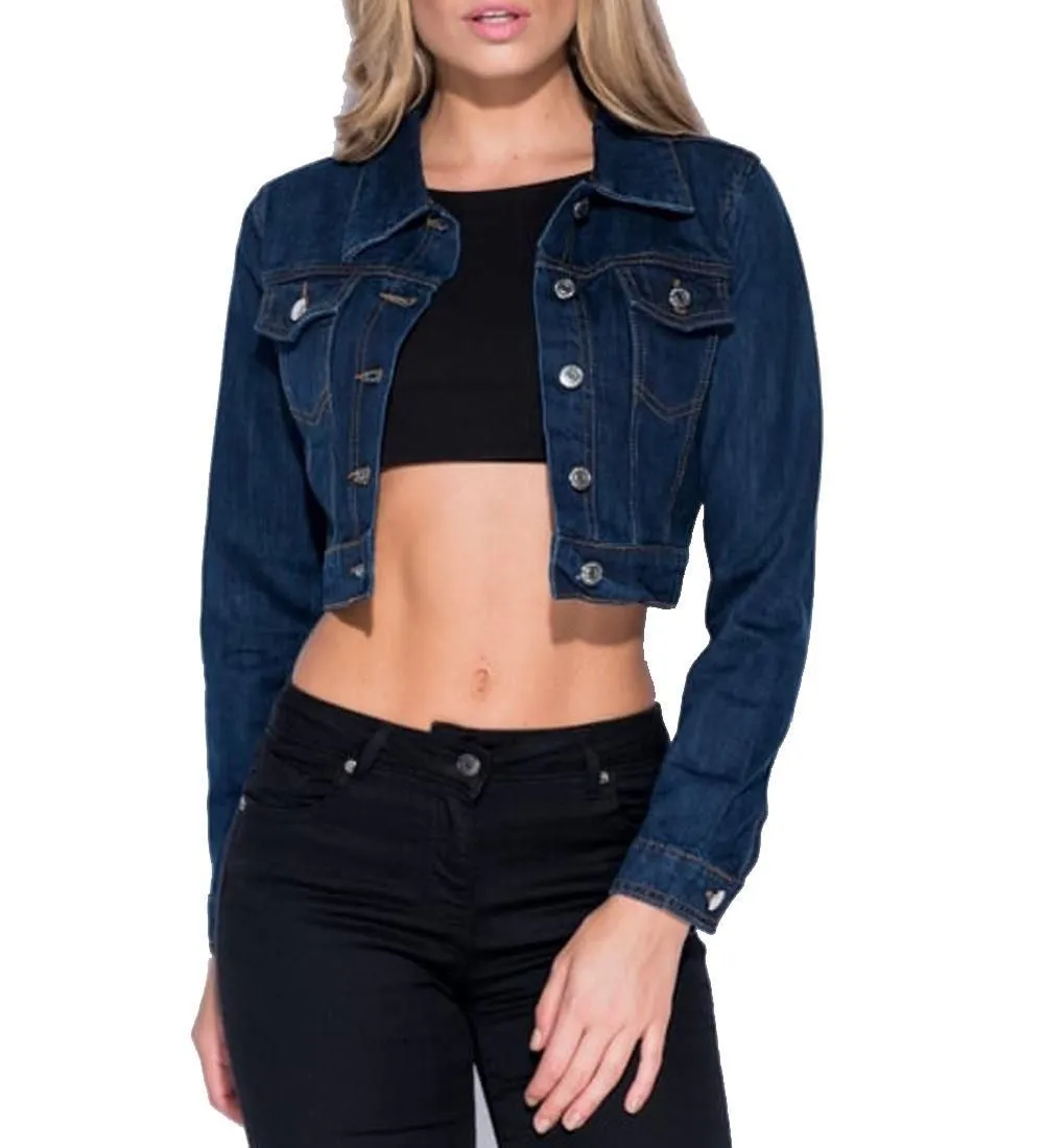  Indigo Denim Cropped Jacket 