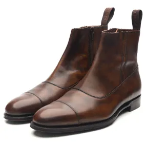 'Isleworth' Dark Brown Leather Zip Boots UK 7 F