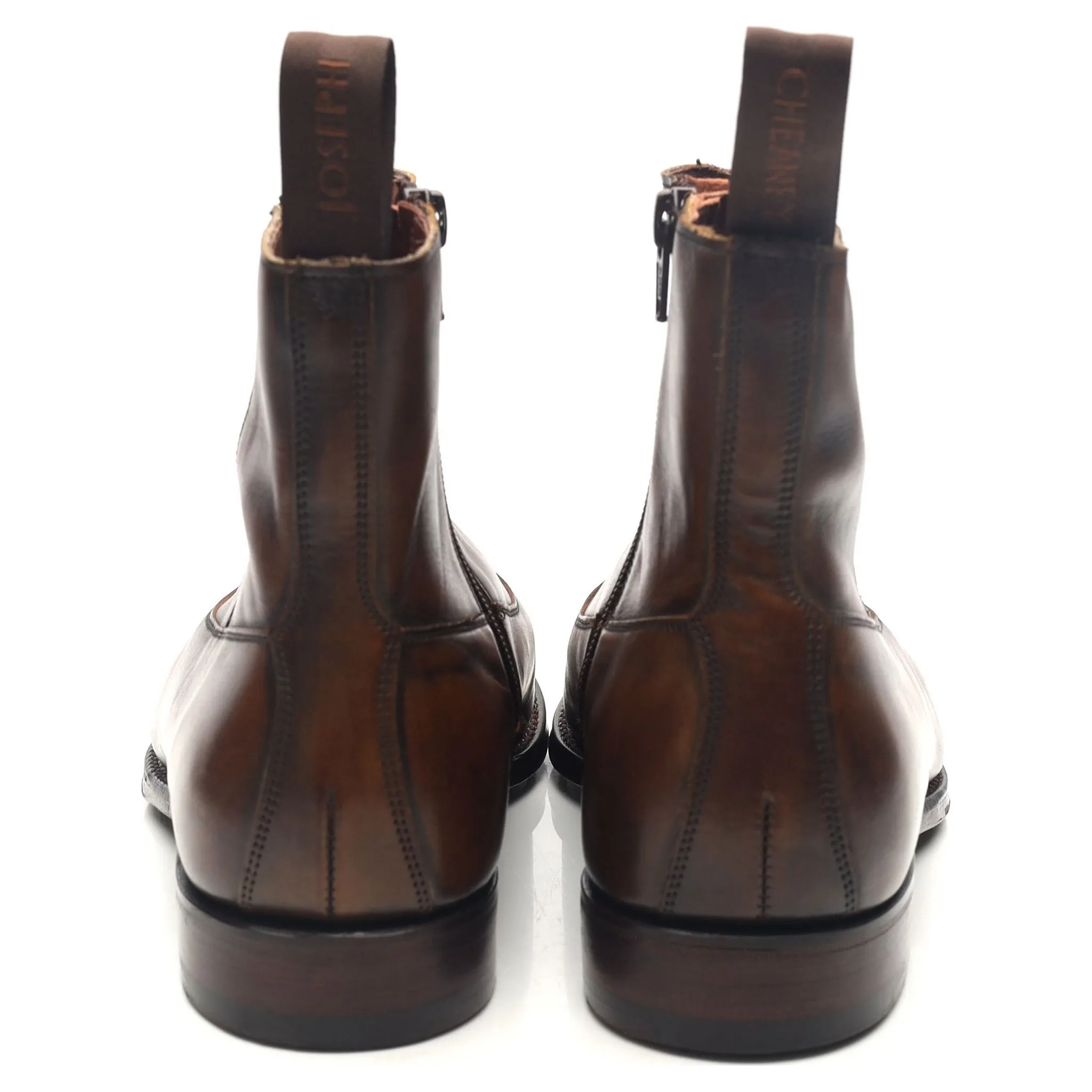 'Isleworth' Dark Brown Leather Zip Boots UK 7 F