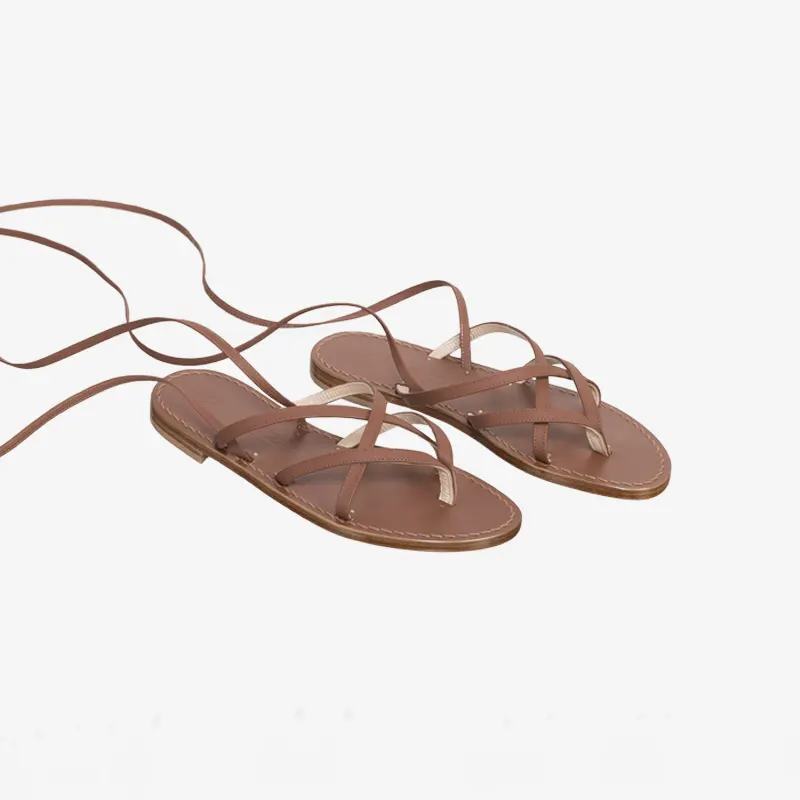 ISSIMO x Mario D'Ischia Brown Sandals