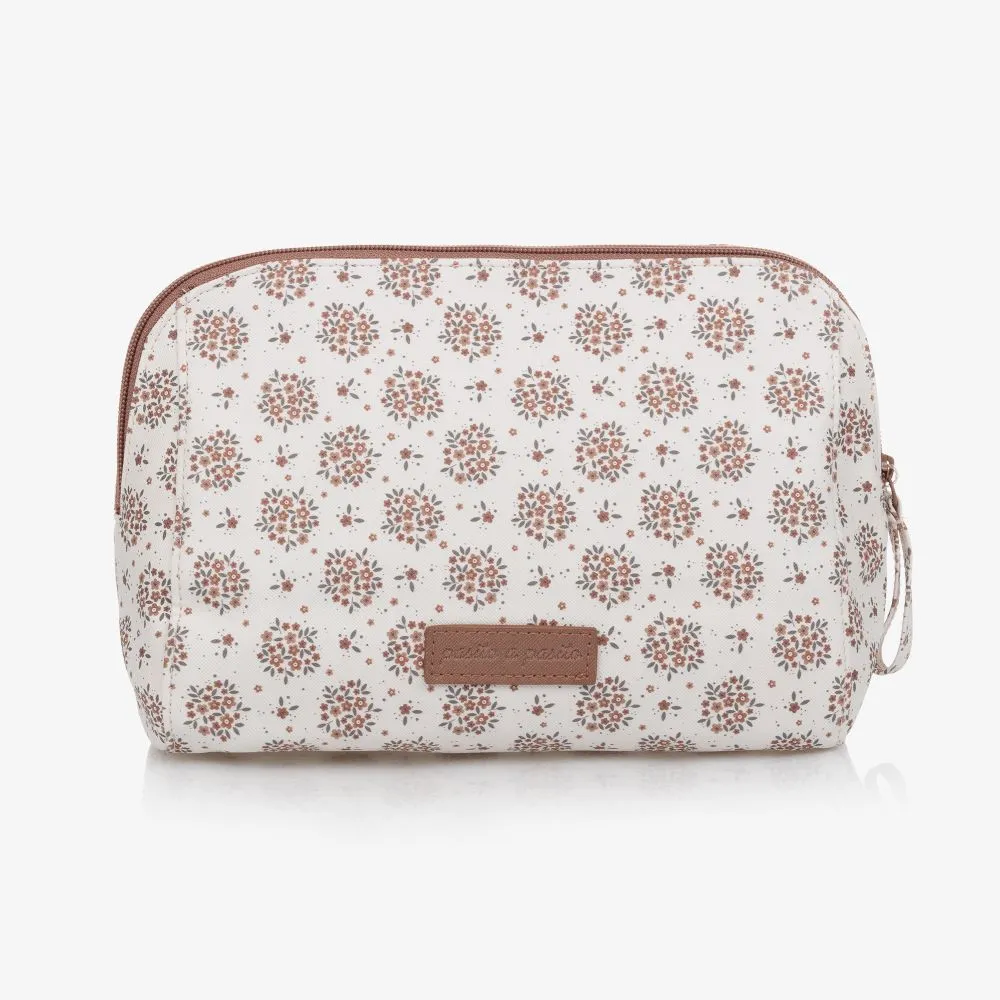 Ivory Floral Wash Bag (21cm)