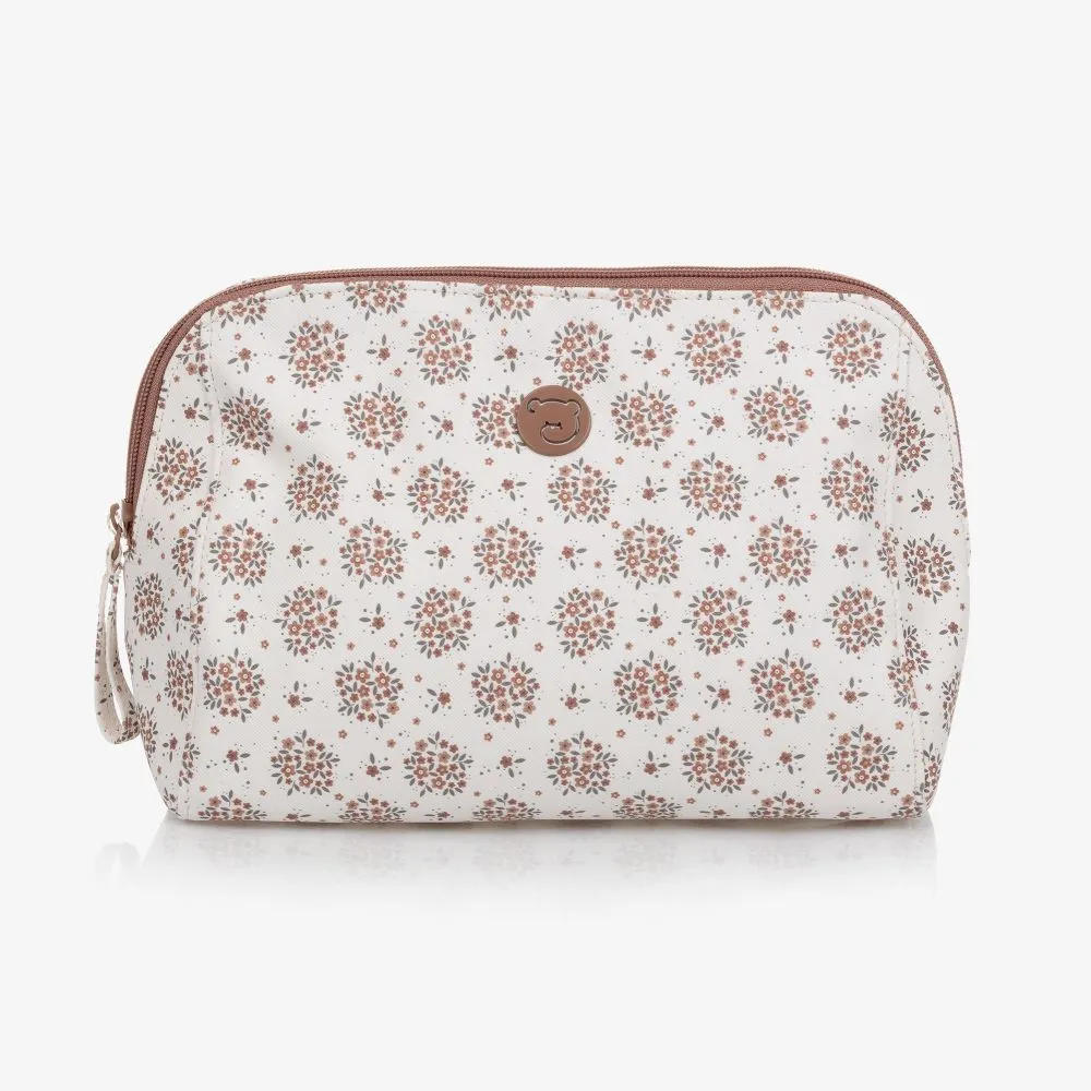 Ivory Floral Wash Bag (21cm)