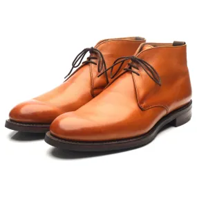 'Jackie III' Tan Brown Leather Chukka Boots UK 10 F