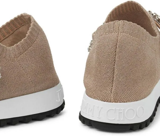 Jimmy Choo Verona crystal-detail sock sneakers Neutrals