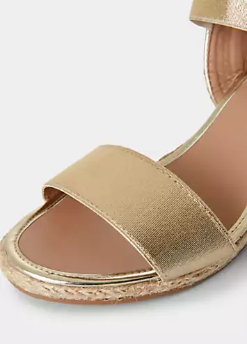 Joe Browns Metallic Gold Wedge Sandals | Grattan