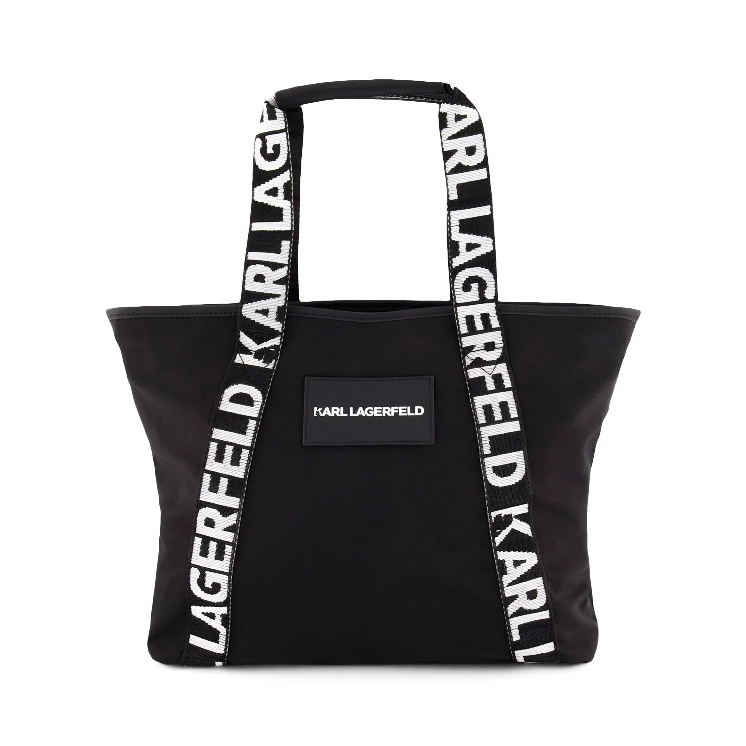 Karl Lagerfeld Black Tote Bag With White Logos