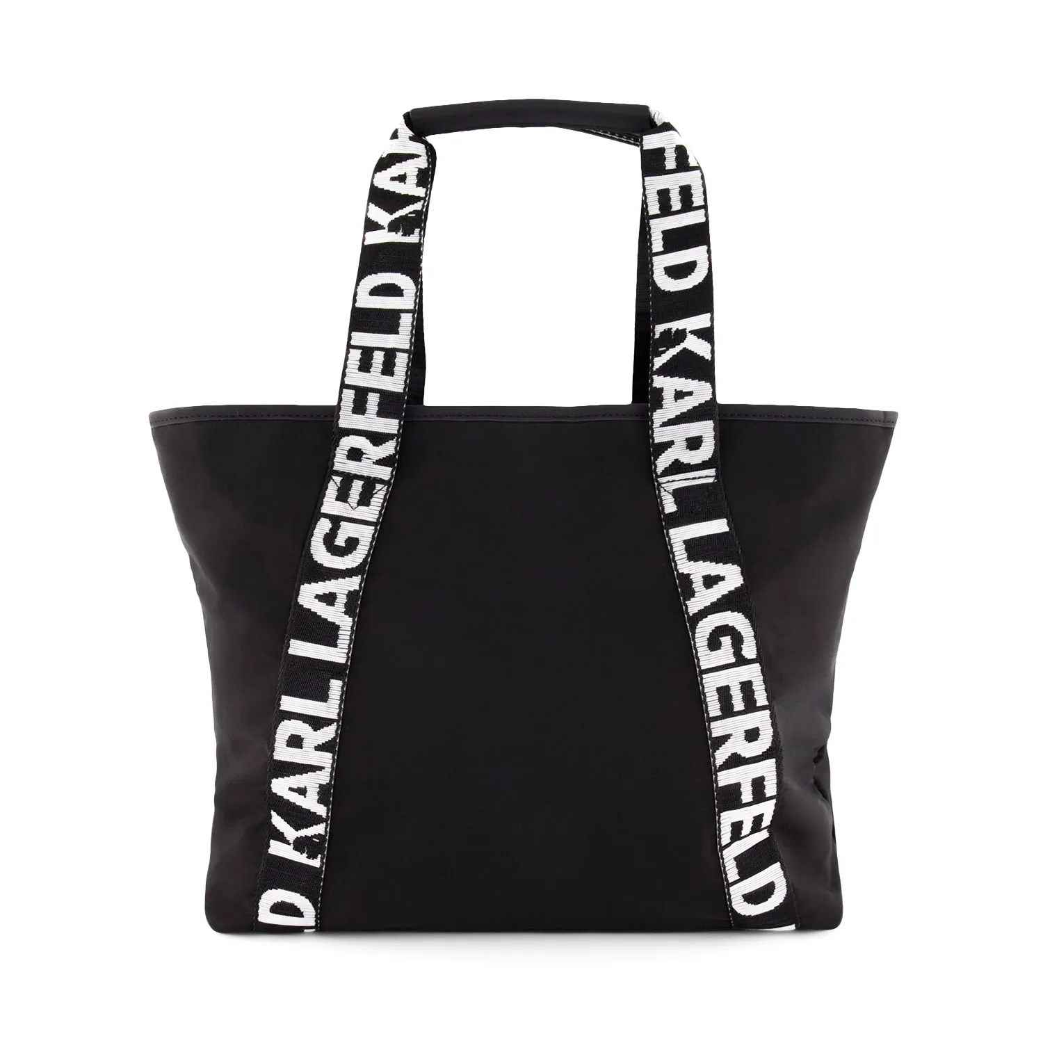 Karl Lagerfeld Black Tote Bag With White Logos