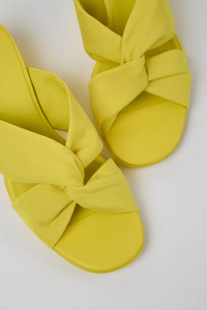 Katie Yellow recycled PET sandals for women