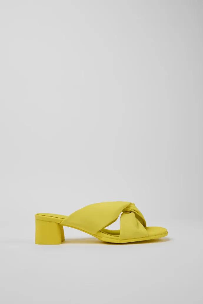 Katie Yellow recycled PET sandals for women