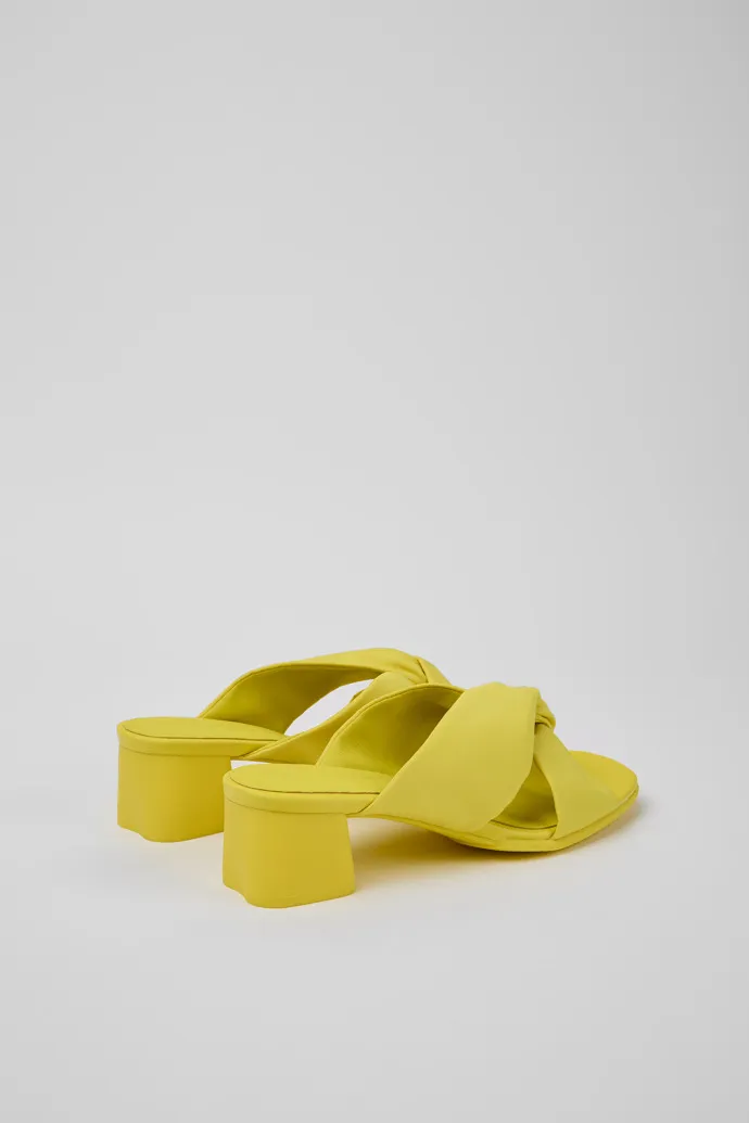 Katie Yellow recycled PET sandals for women