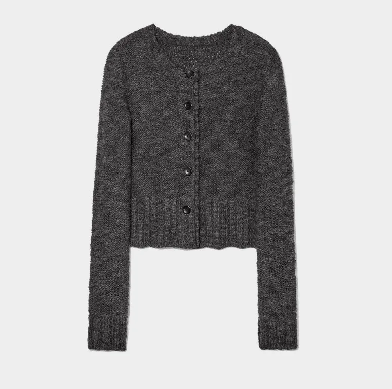 KINDERSALMON  |Wool Long Sleeves Office Style Elegant Style Cardigans