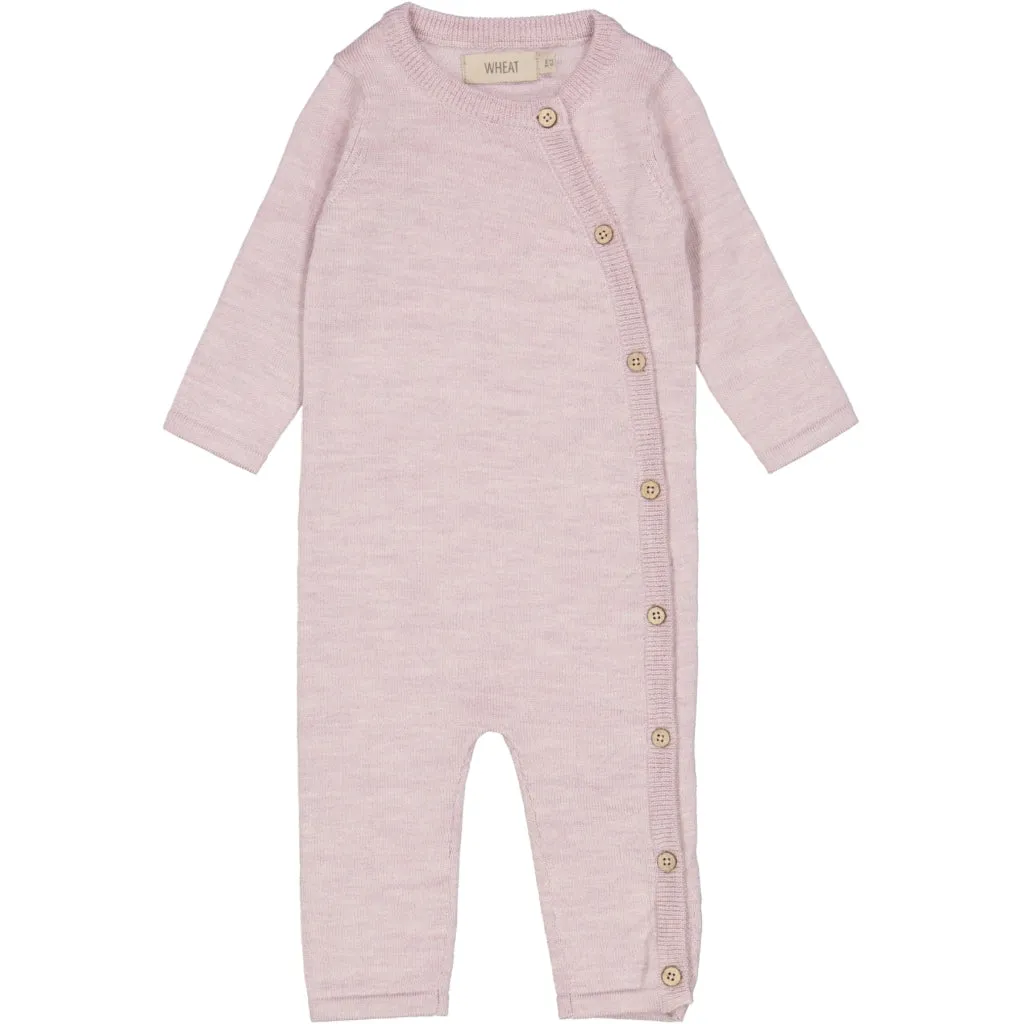 Knit jumpsuit Aden - dark powder