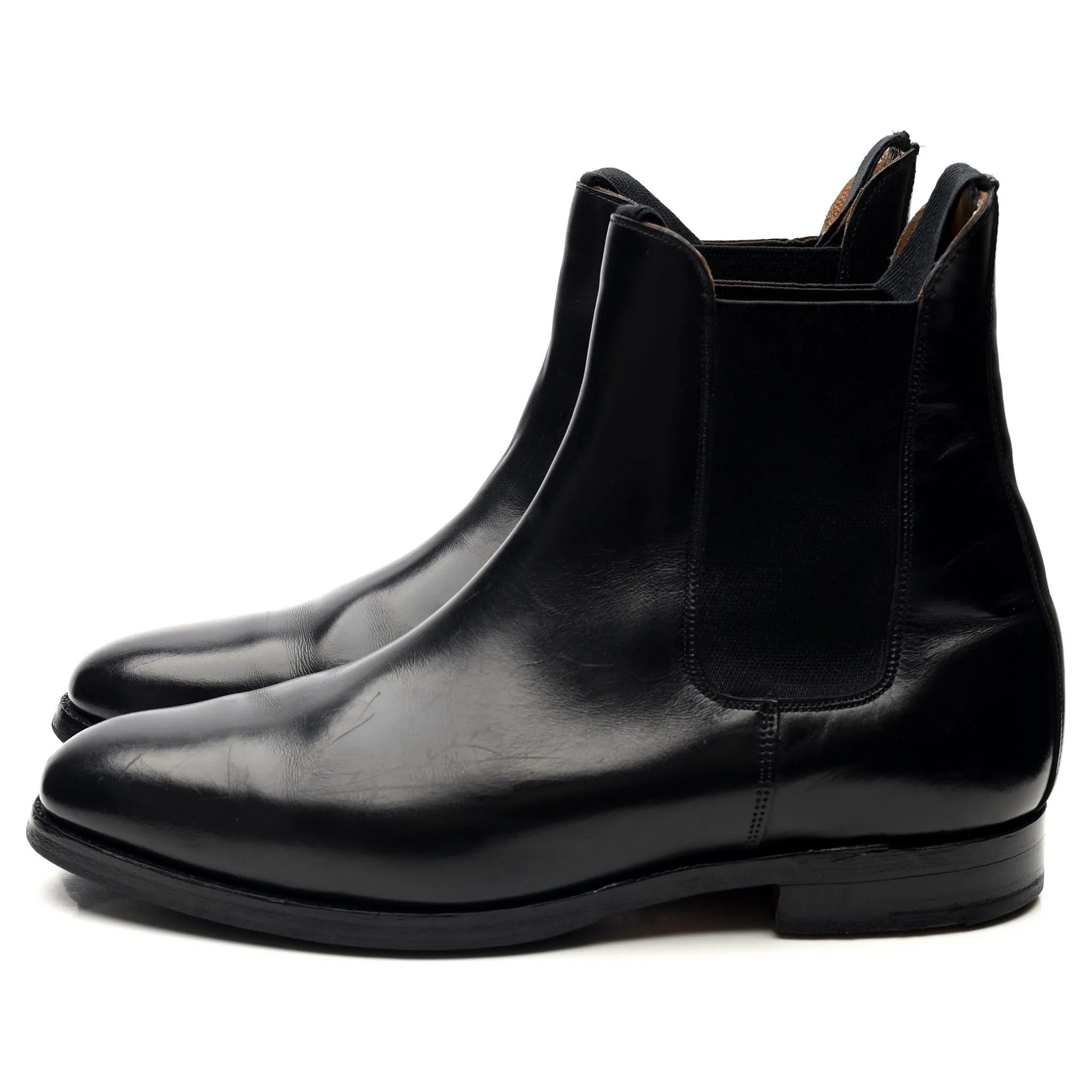 'Lambourn' Black Leather Chelsea Boots UK 9