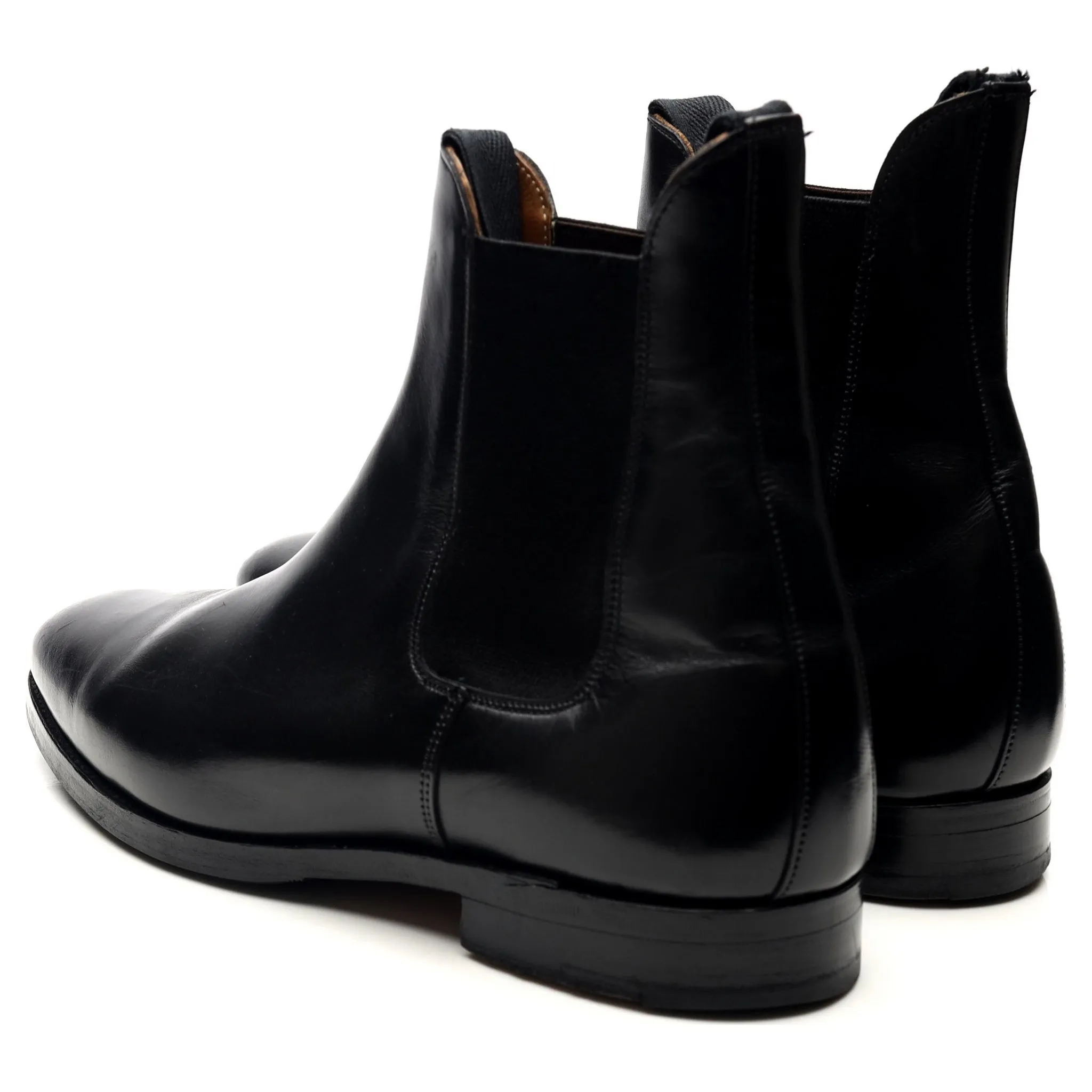 'Lambourn' Black Leather Chelsea Boots UK 9