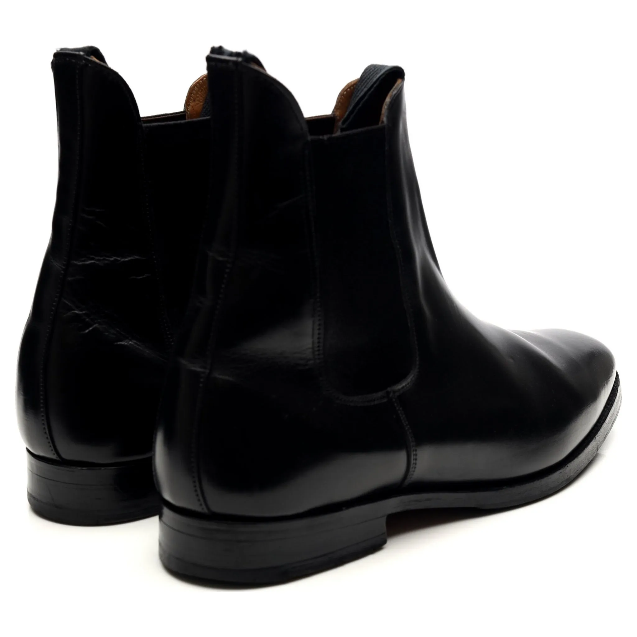 'Lambourn' Black Leather Chelsea Boots UK 9