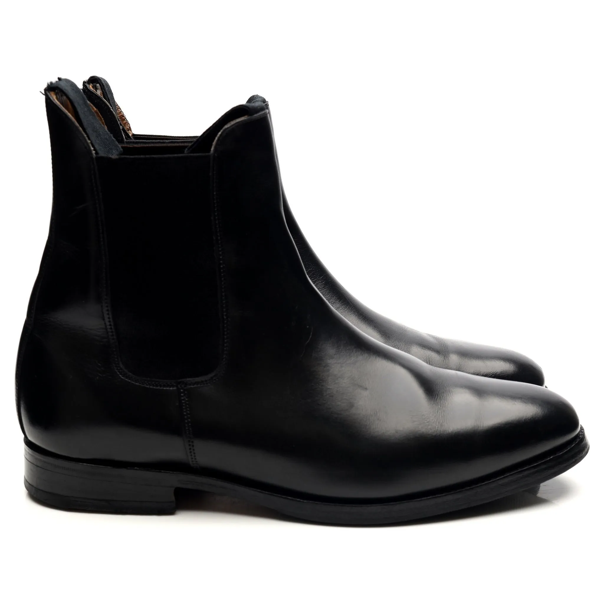 'Lambourn' Black Leather Chelsea Boots UK 9