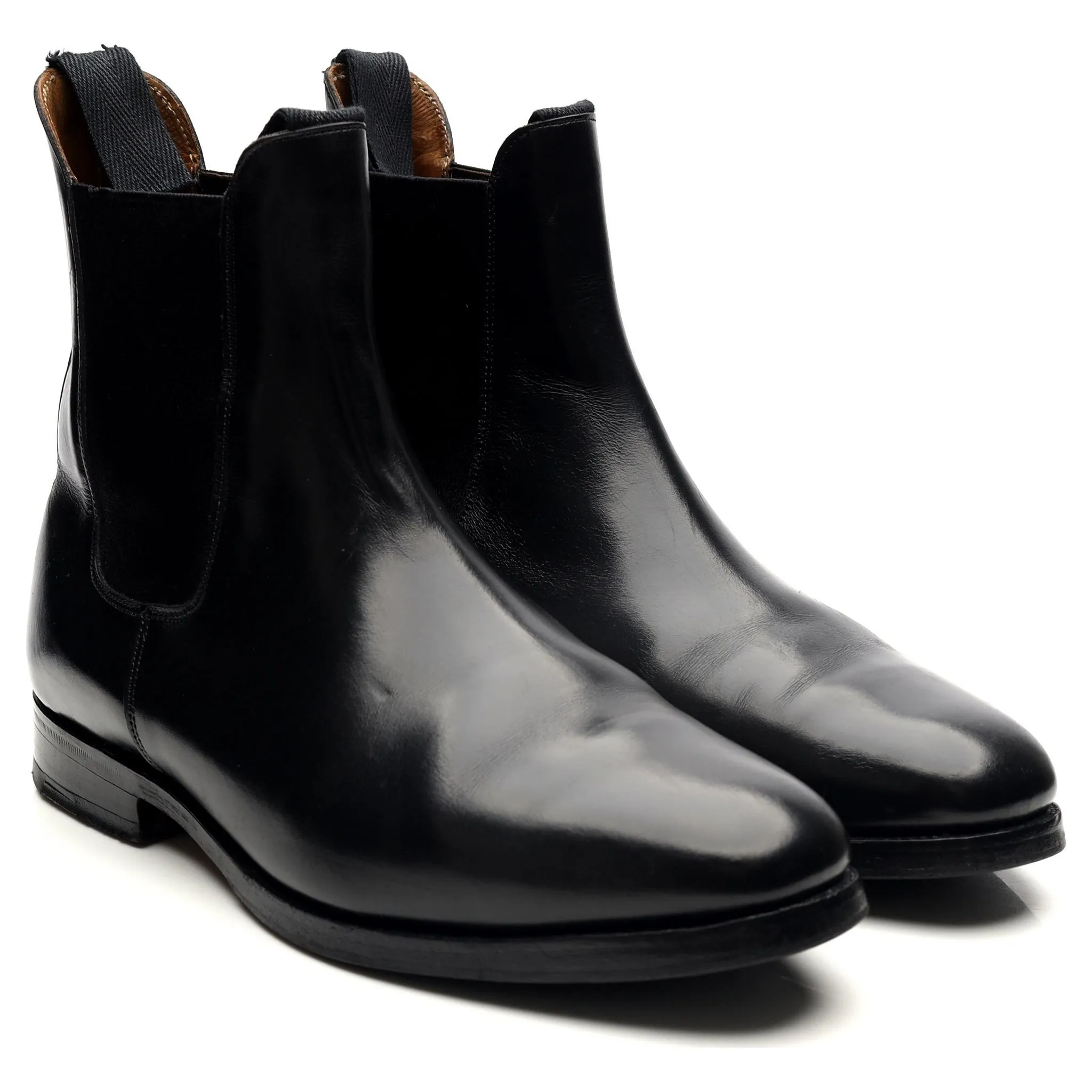 'Lambourn' Black Leather Chelsea Boots UK 9