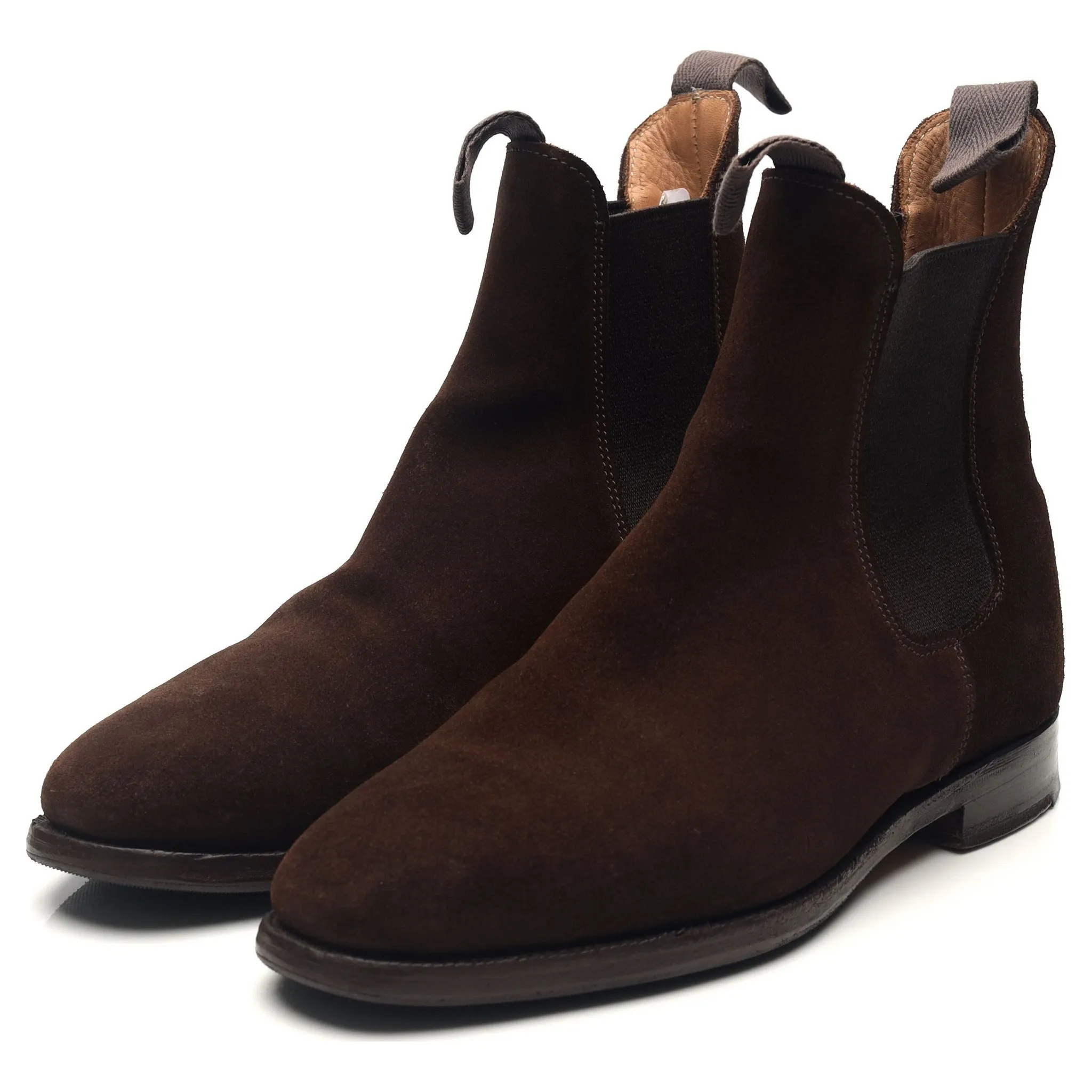 'Lambourn' Dark Brown Suede Chelsea Boots UK 6