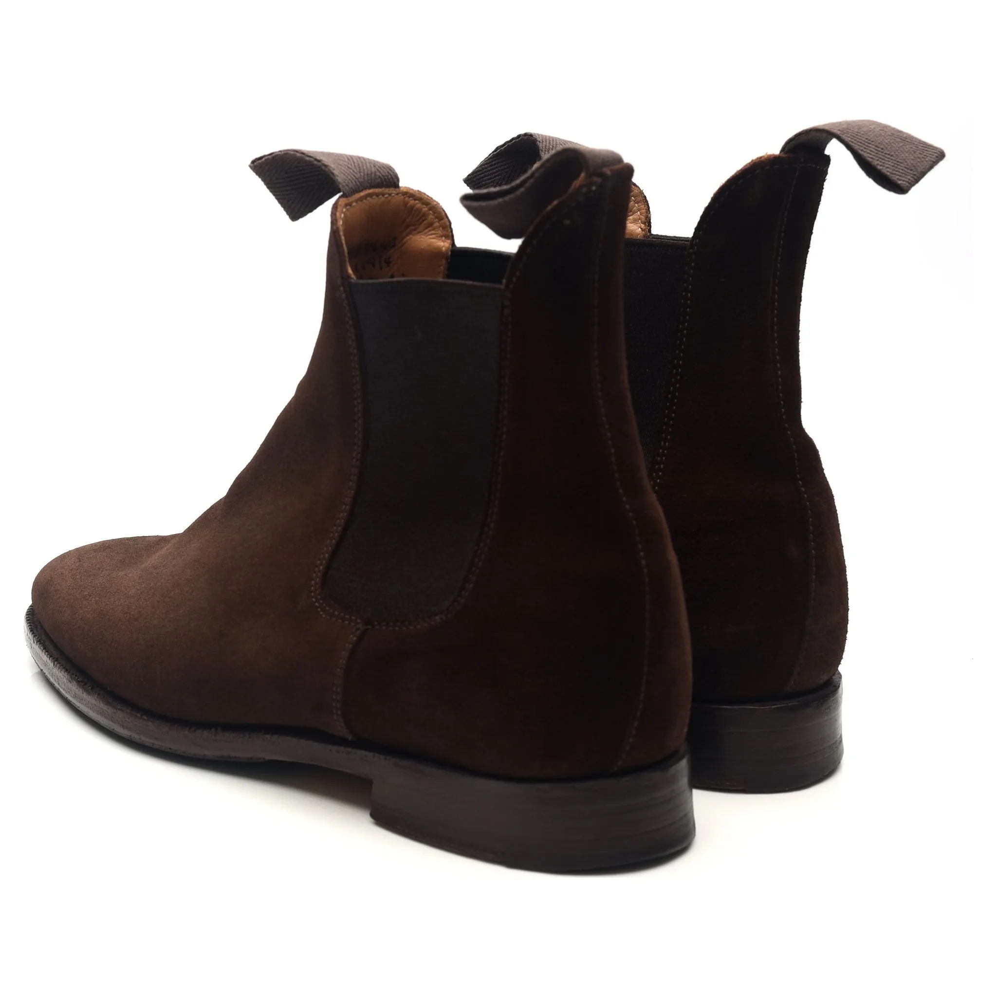 'Lambourn' Dark Brown Suede Chelsea Boots UK 6