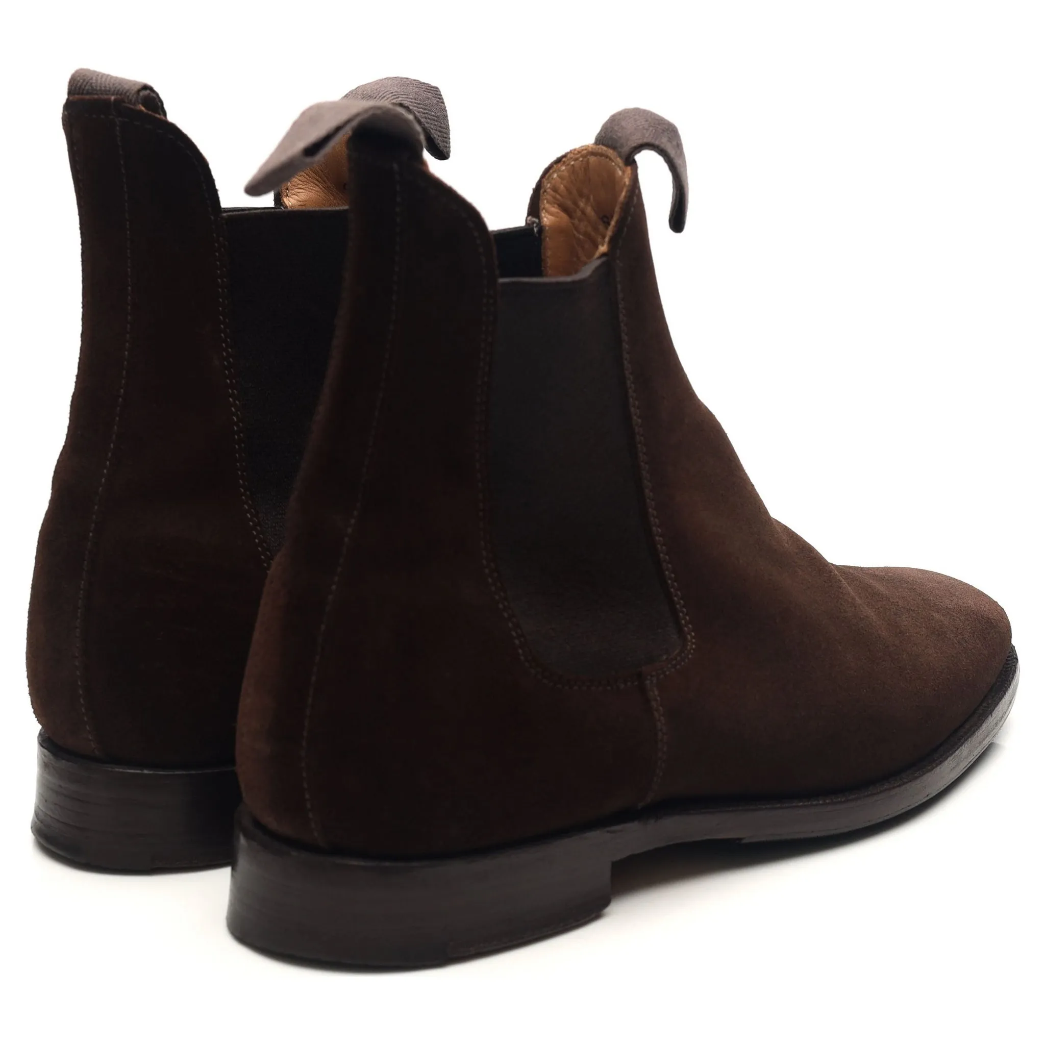 'Lambourn' Dark Brown Suede Chelsea Boots UK 6