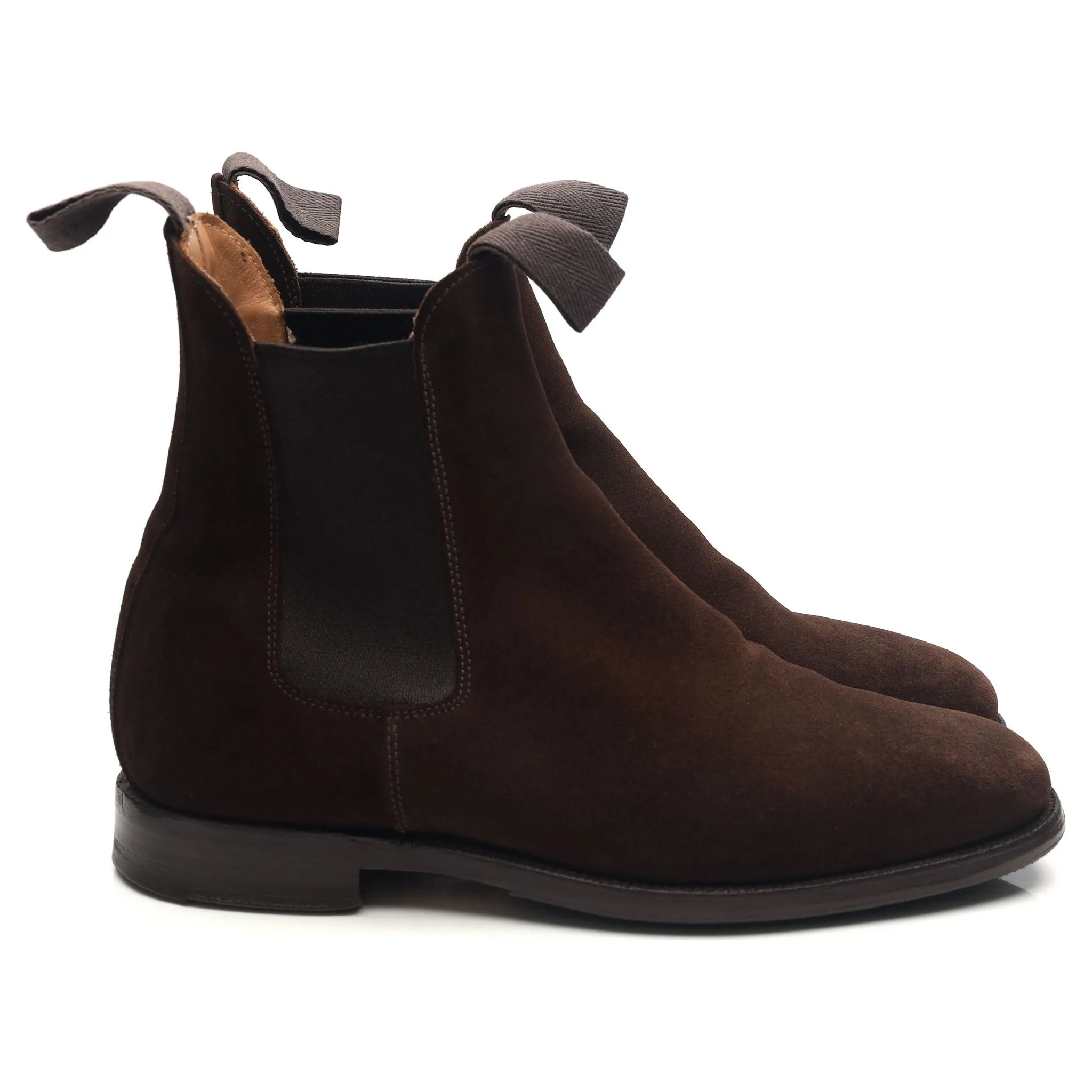 'Lambourn' Dark Brown Suede Chelsea Boots UK 6