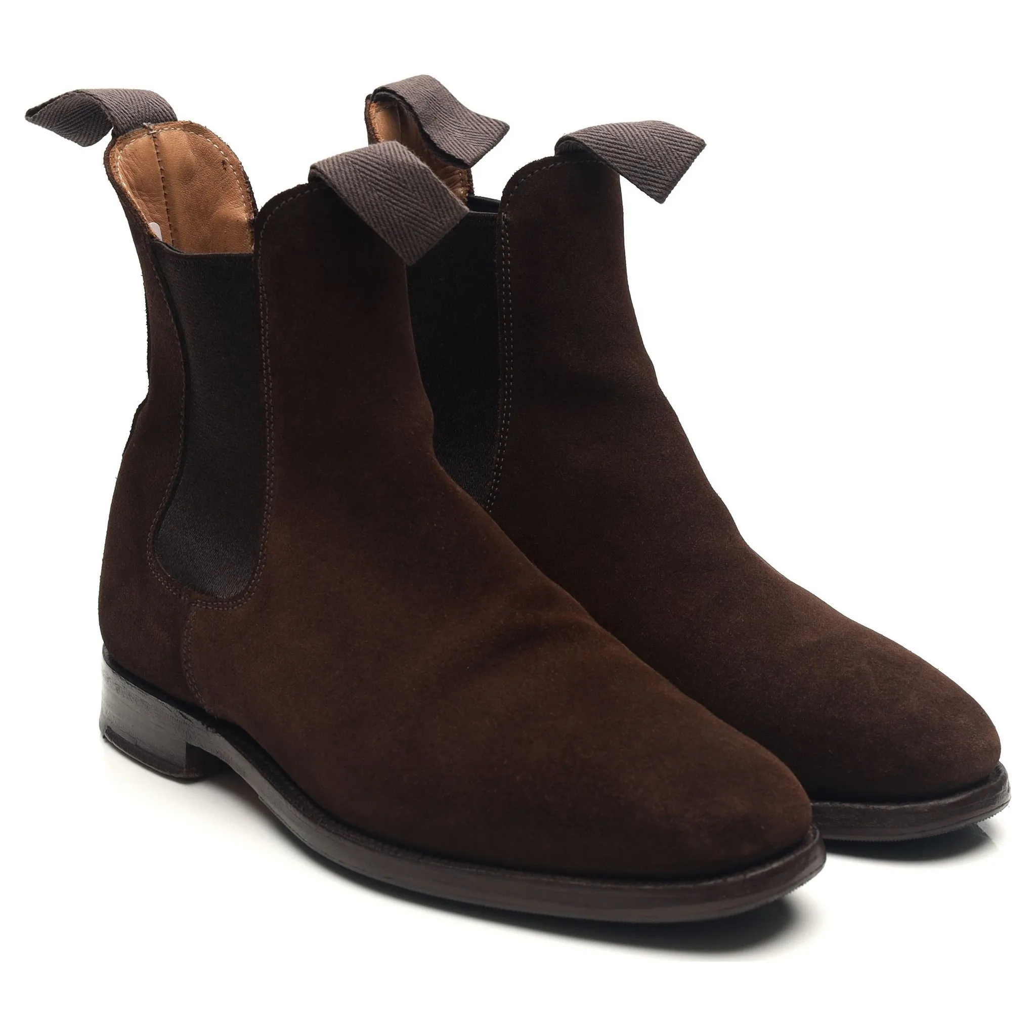 'Lambourn' Dark Brown Suede Chelsea Boots UK 6