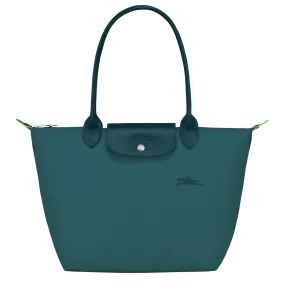 Le Pliage Green M Tote bag Peacock - Recycled canvas