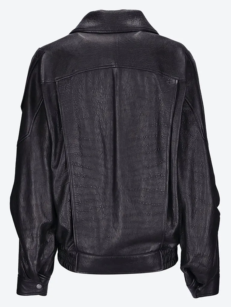 Leather ysl jacket