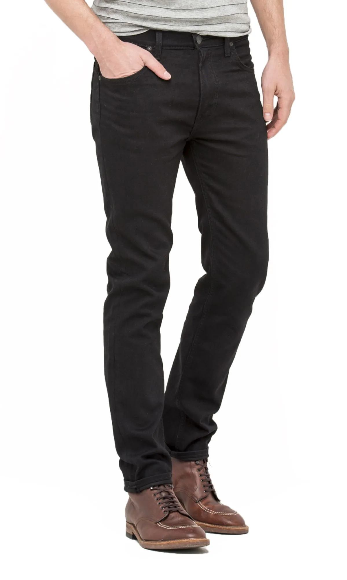 Lee Rider Regular Slim Fit Denim Jeans Black Rinse