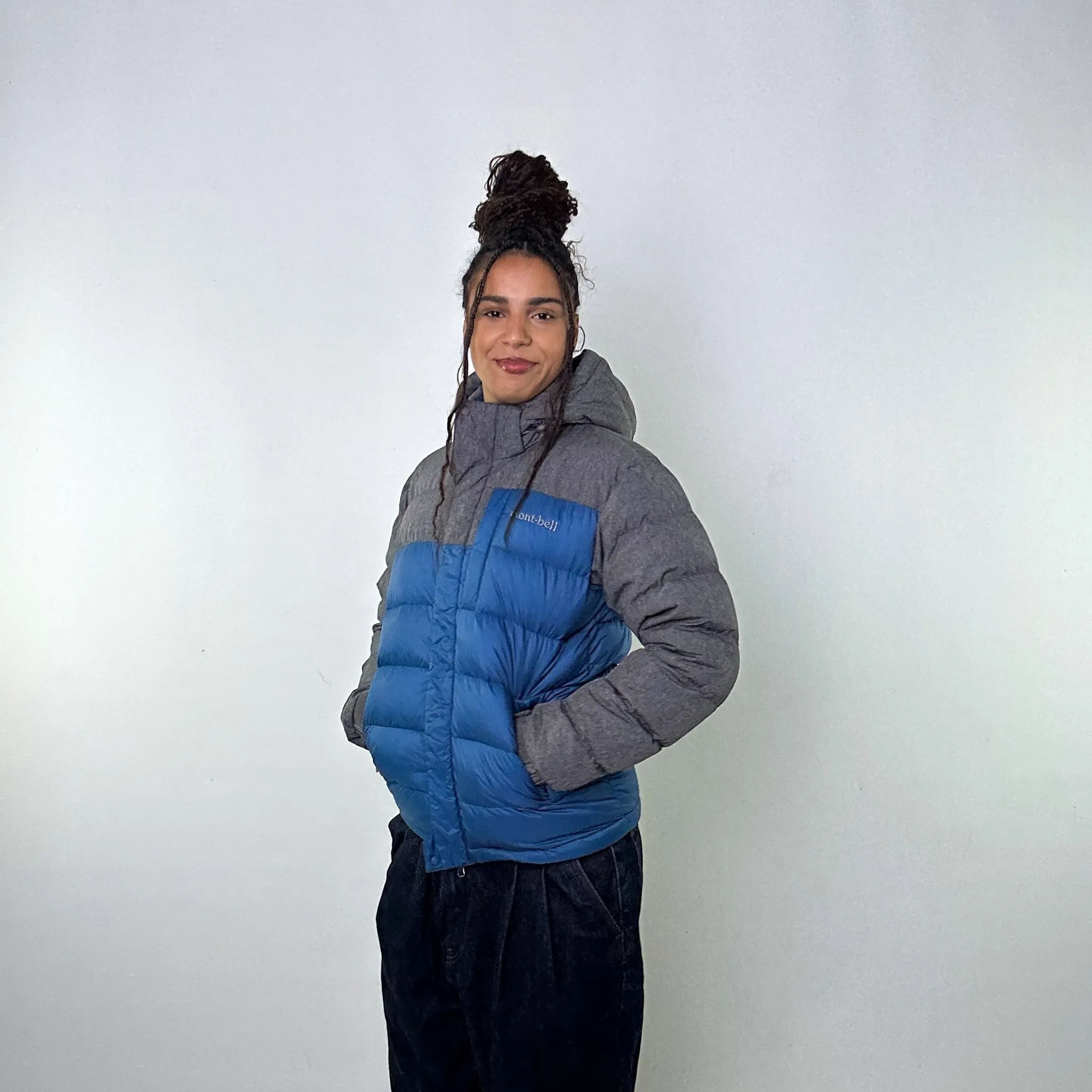 Light Blue 90s Mont Bell EX 800 Puffer Jacket Coat (S)