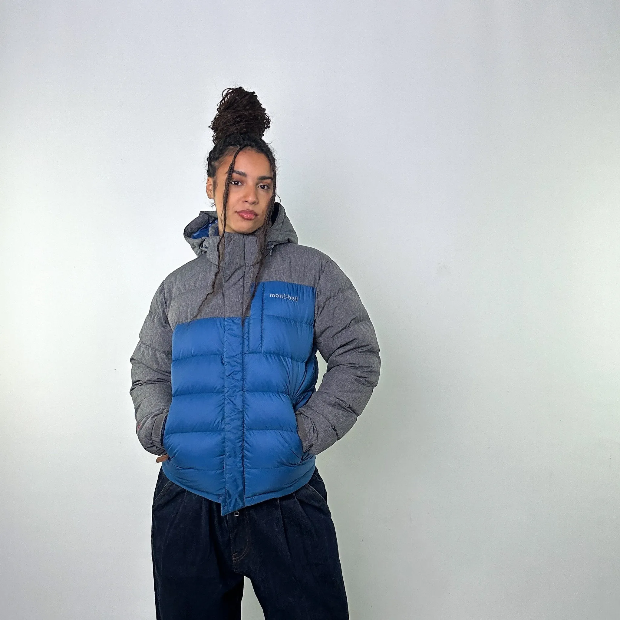 Light Blue 90s Mont Bell EX 800 Puffer Jacket Coat (S)