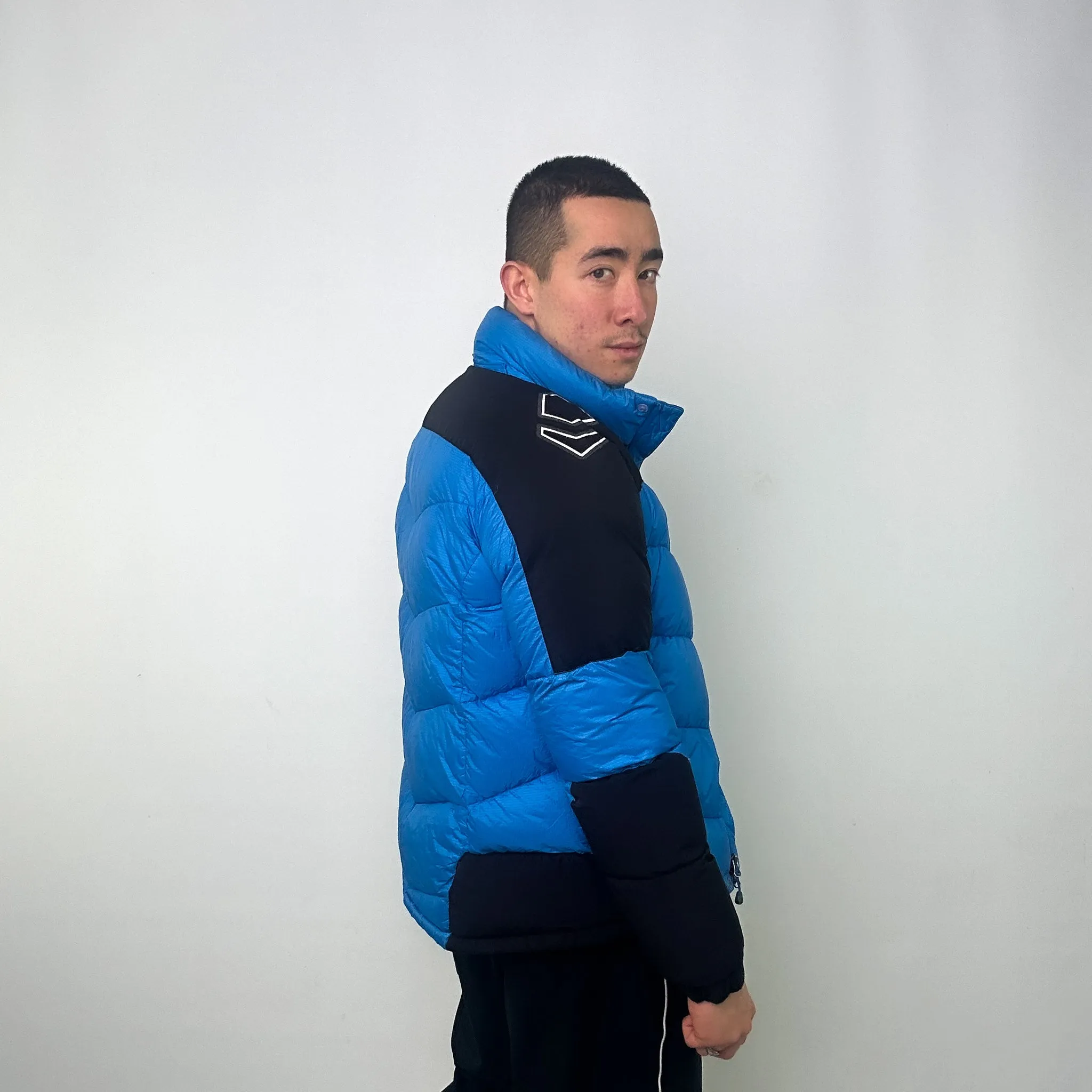 Light Blue y2ks Mont Bell Puffer Jacket Coat (M)