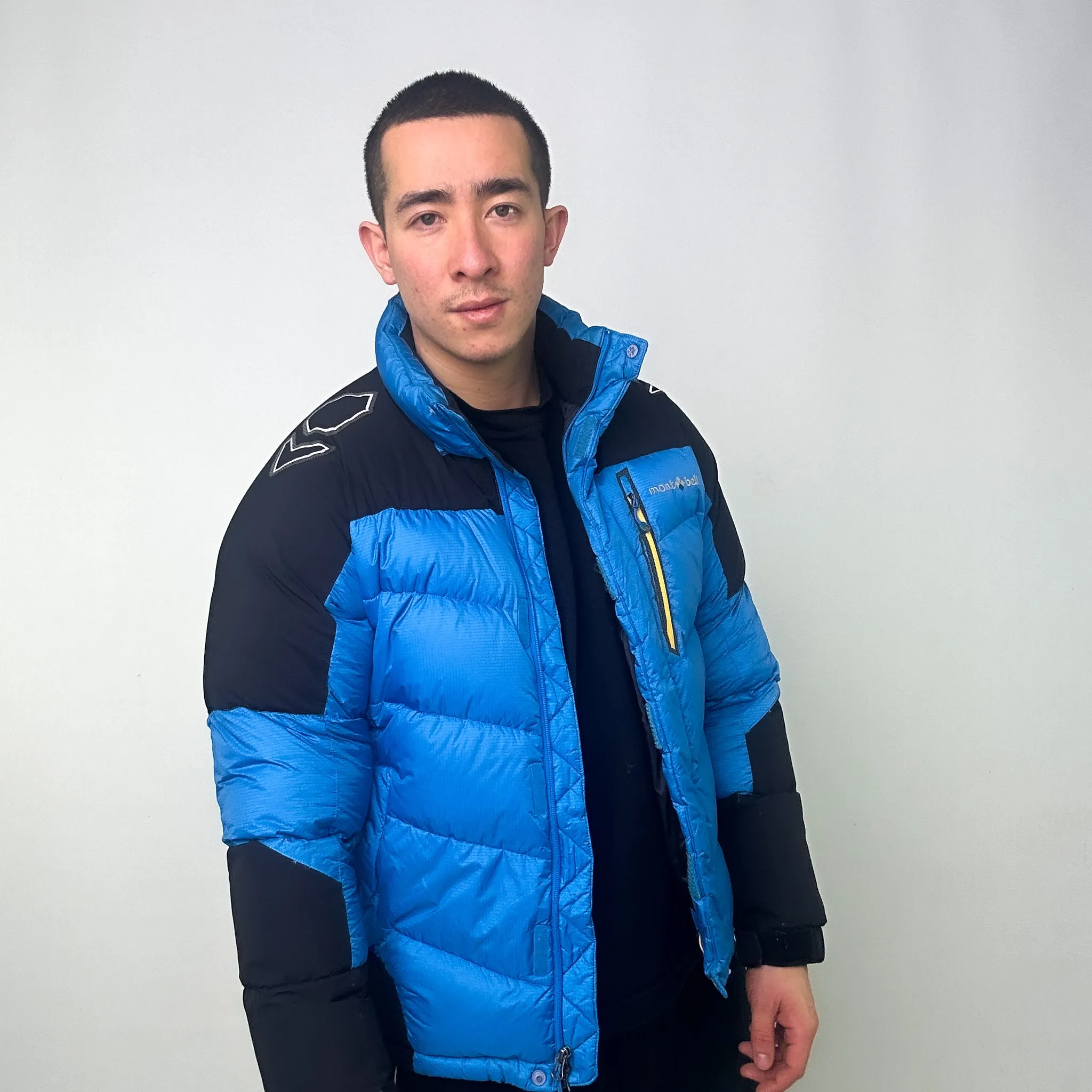 Light Blue y2ks Mont Bell Puffer Jacket Coat (M)