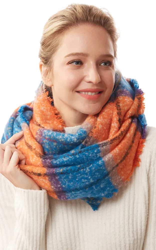 LOF1240 Colorful Plaid Infinity Scarf