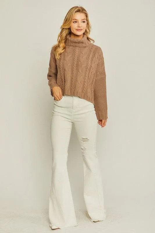 LOVE TREE Turtle Neck Sweater