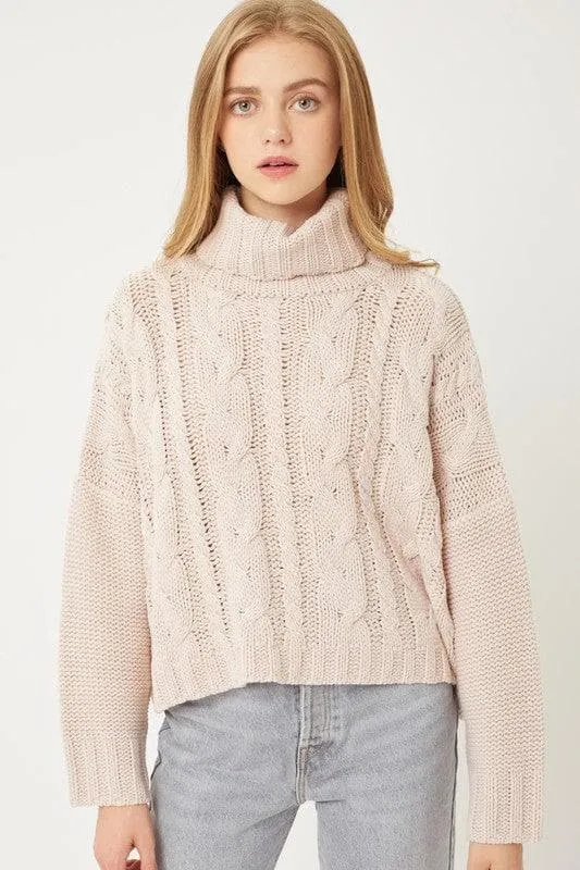 LOVE TREE Turtle Neck Sweater