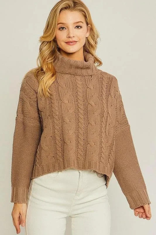 LOVE TREE Turtle Neck Sweater