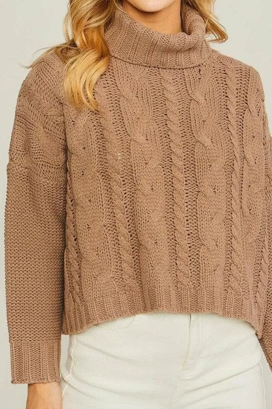 LOVE TREE Turtle Neck Sweater