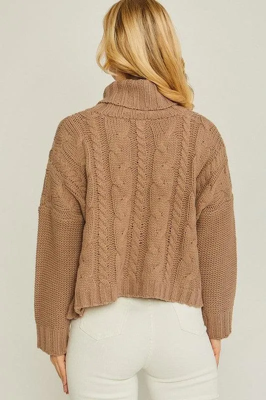 LOVE TREE Turtle Neck Sweater