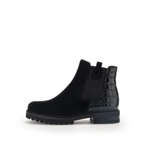 Low Chelsea Ankle Boot with Croc Detail - Liquer 32.720