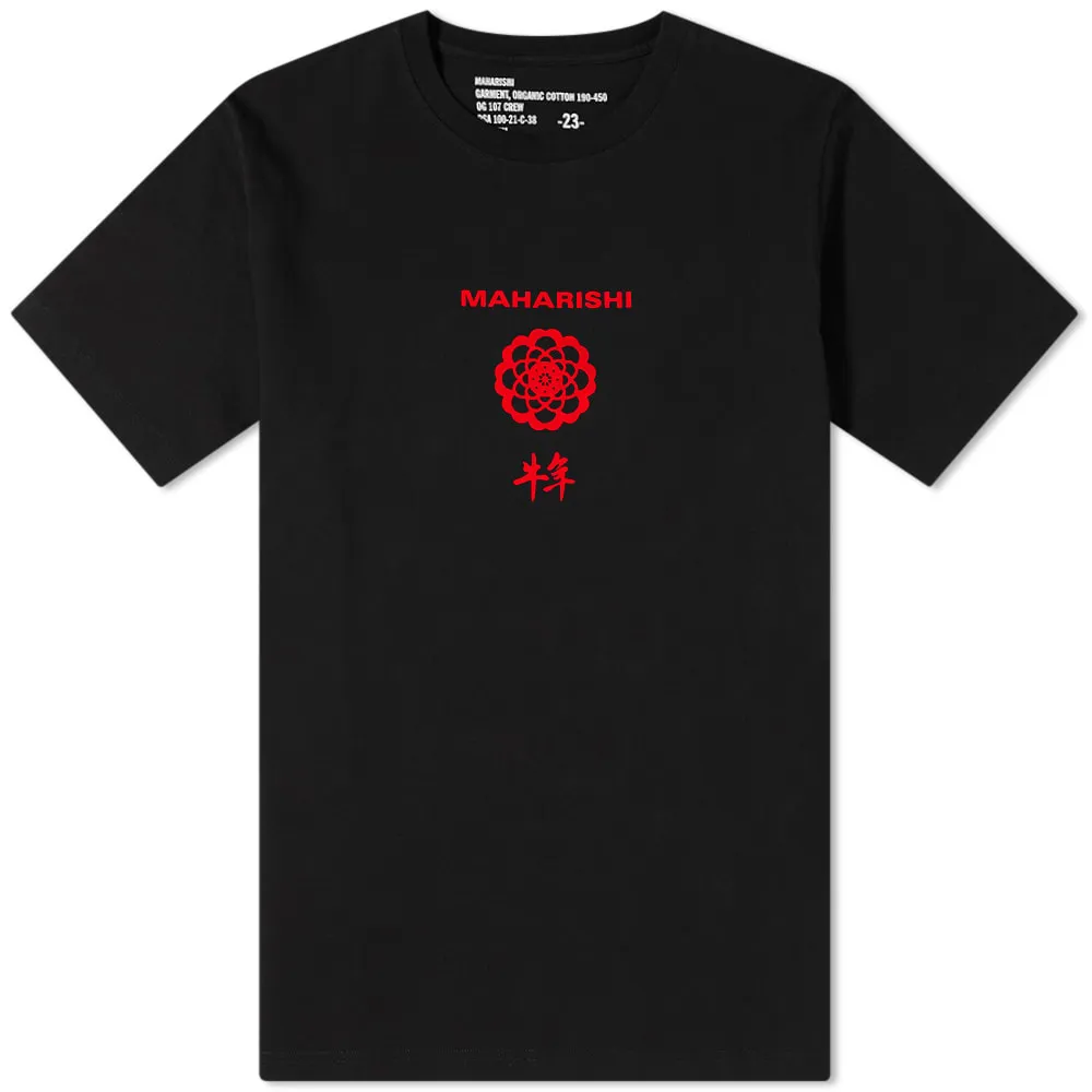 Maharishi Paper Cut Ox T-ShirtBlack