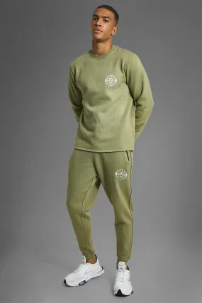 Man Active Gym Raw Edge Sweater Tracksuit